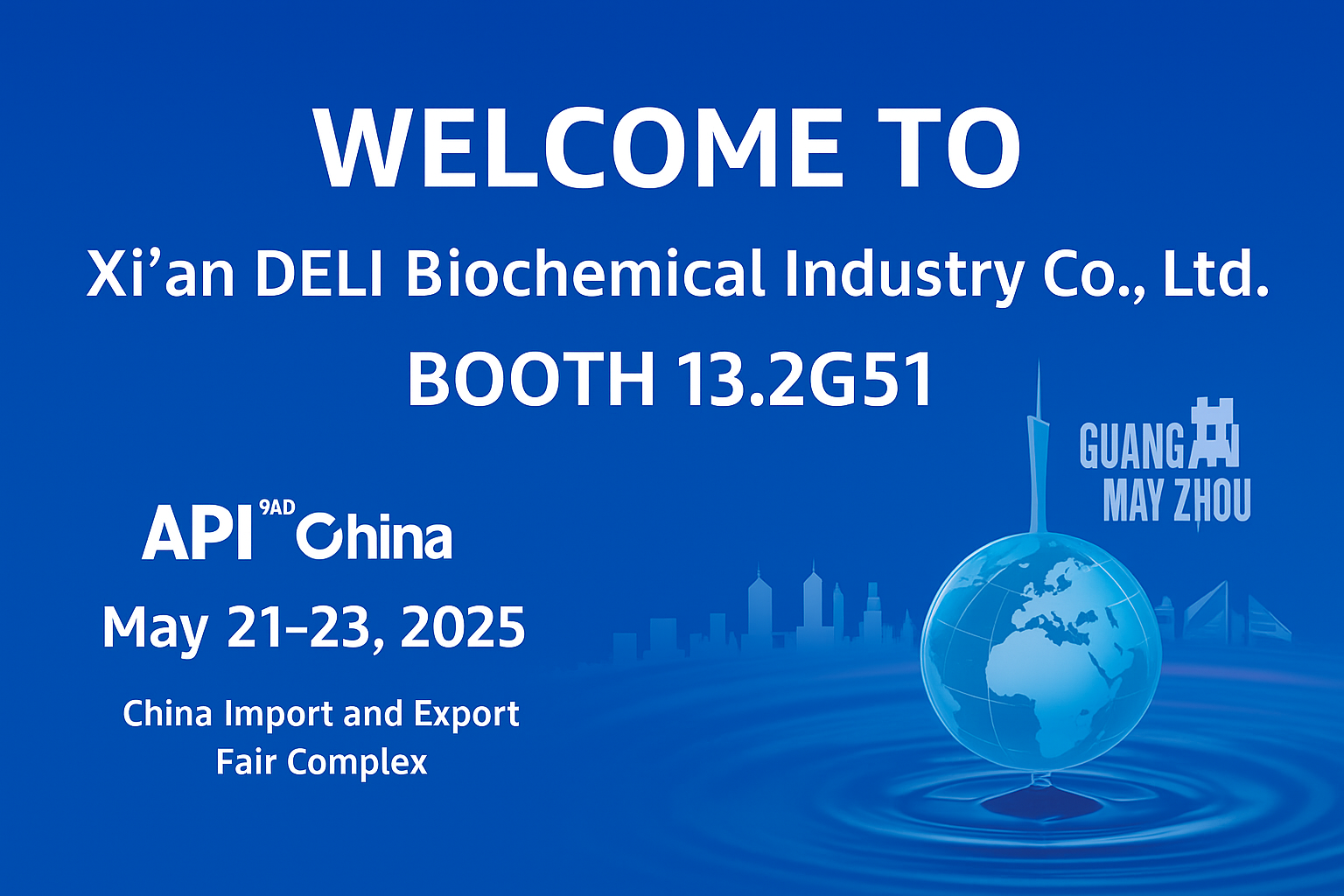 Xi'an deli biochemical для виставки в 92 -му Китай API в Гуанчжоу
